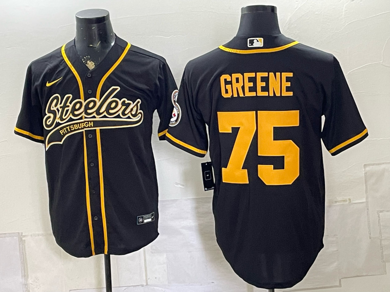 2026 Men Pittsburgh Steelers #75 Greene Black Limited Nike NFL Jersey 0823003->pittsburgh steelers->NFL Jersey